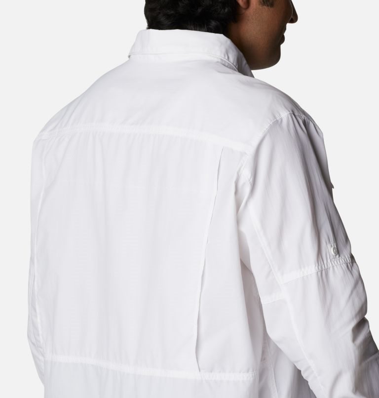 Men's Columbia Silver Ridge 2.0 Long Sleeve Shirts White | Plus Size CA-C0651